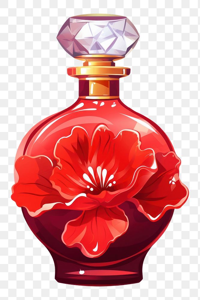 PNG  Perfume bottle flower plant. AI generated Image by rawpixel.
