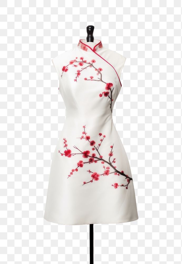 PNG Chinese qipao mannequin fashion dress. 