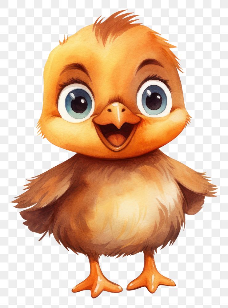 PNG Cute baby turkey chicken poultry cartoon animal. 