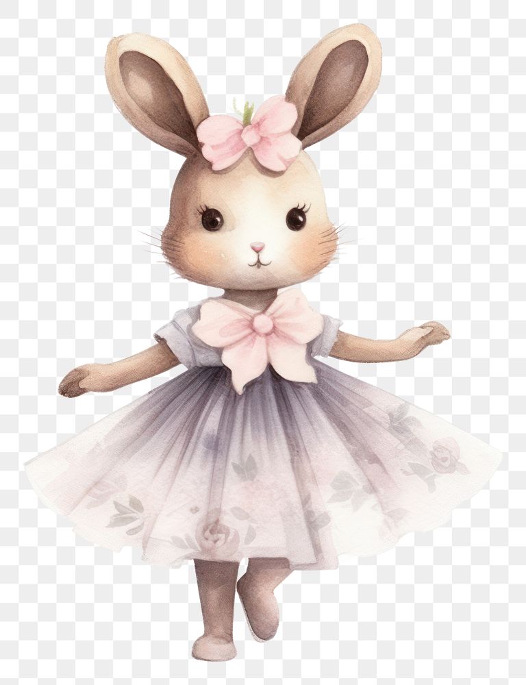 PNG Ballerina rabbit cartoon cute doll