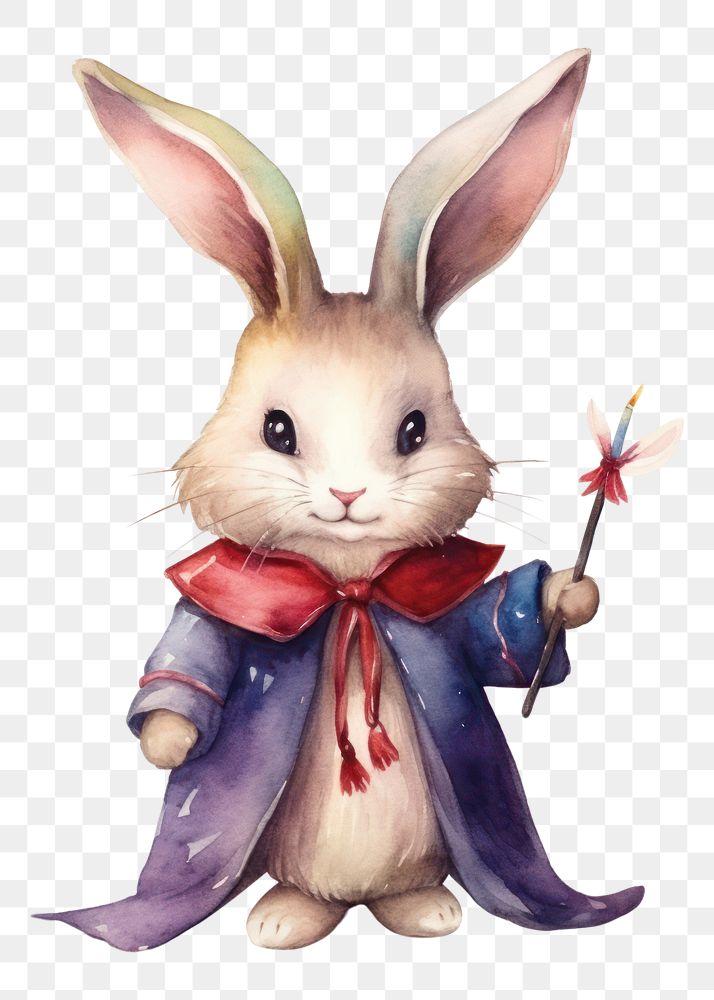 PNG Rabbit wearing magician costume cartoon animal mammal. 