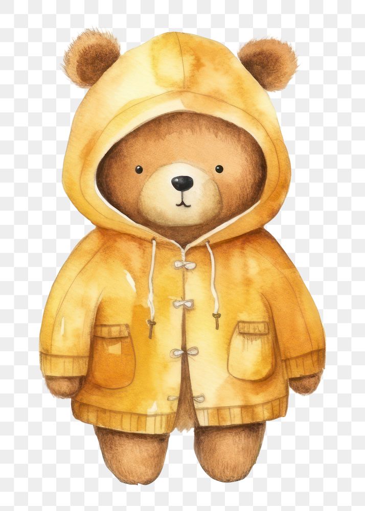 PNG Bear character rain toy representation. AI generated Image by rawpixel.