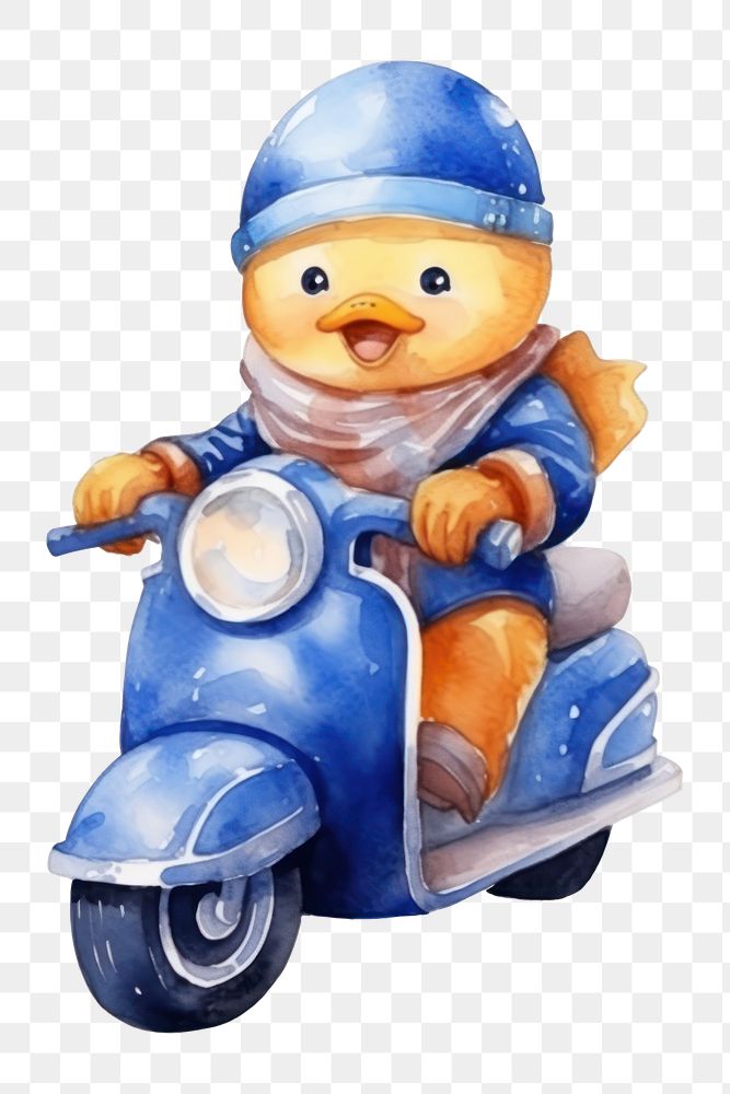 PNG Duck motorcycle vehicle cartoon. AI generated Image by rawpixel.
