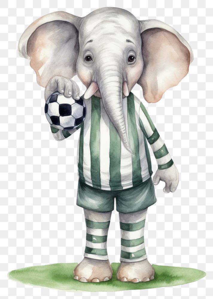 PNG Elephant football cartoon mammal. AI generated Image by rawpixel.