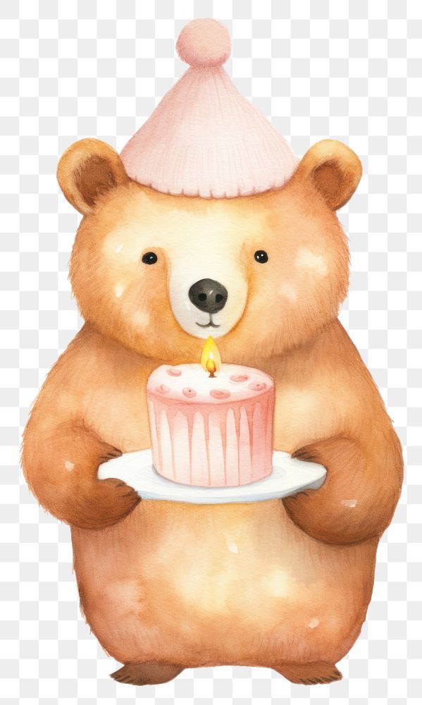 PNG Bear cake dessert cartoon. AI generated Image by rawpixel.
