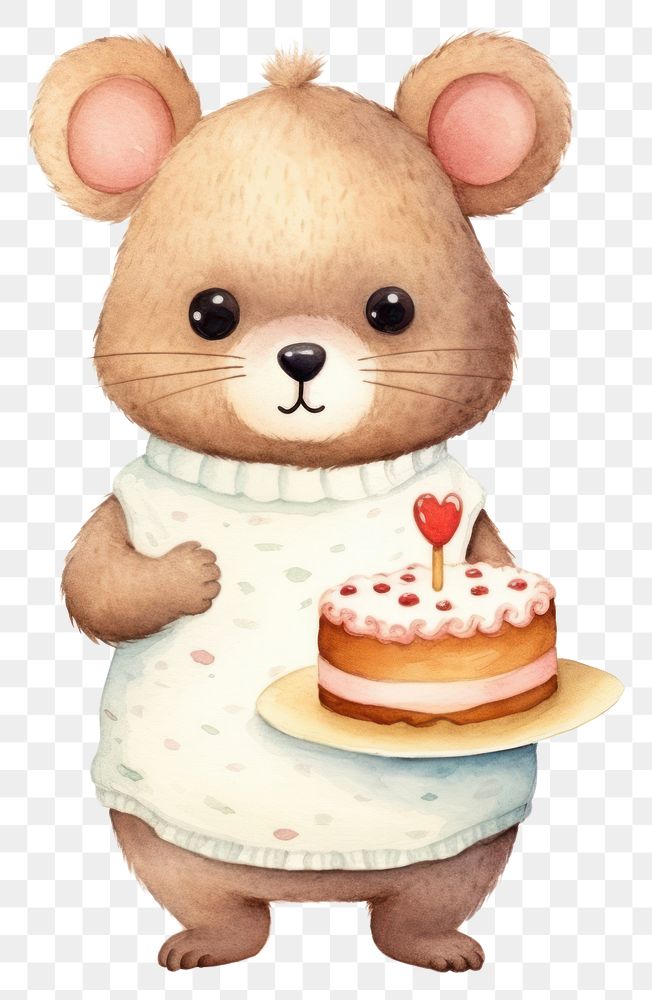 PNG Mouse cake dessert cartoon. AI generated Image by rawpixel.