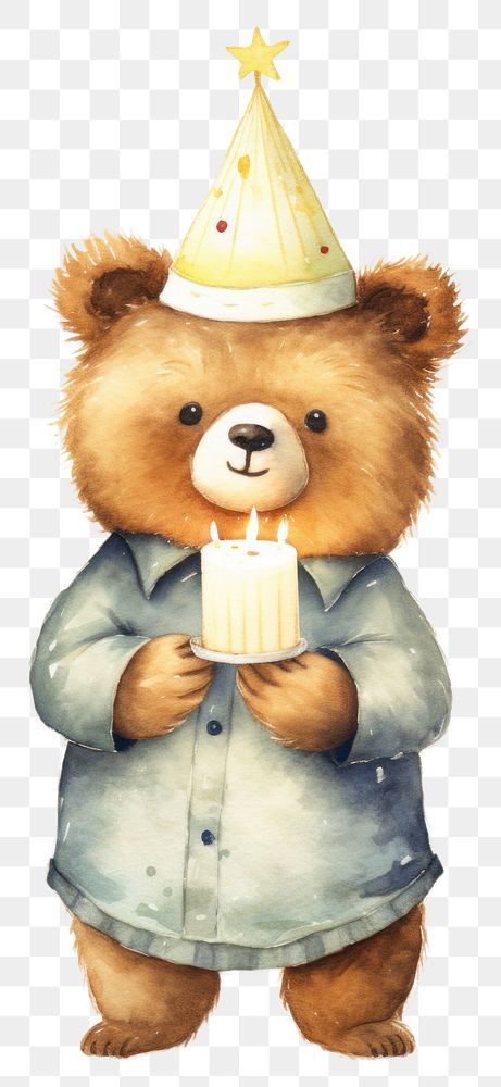 PNG Bear cartoon candle cute. 