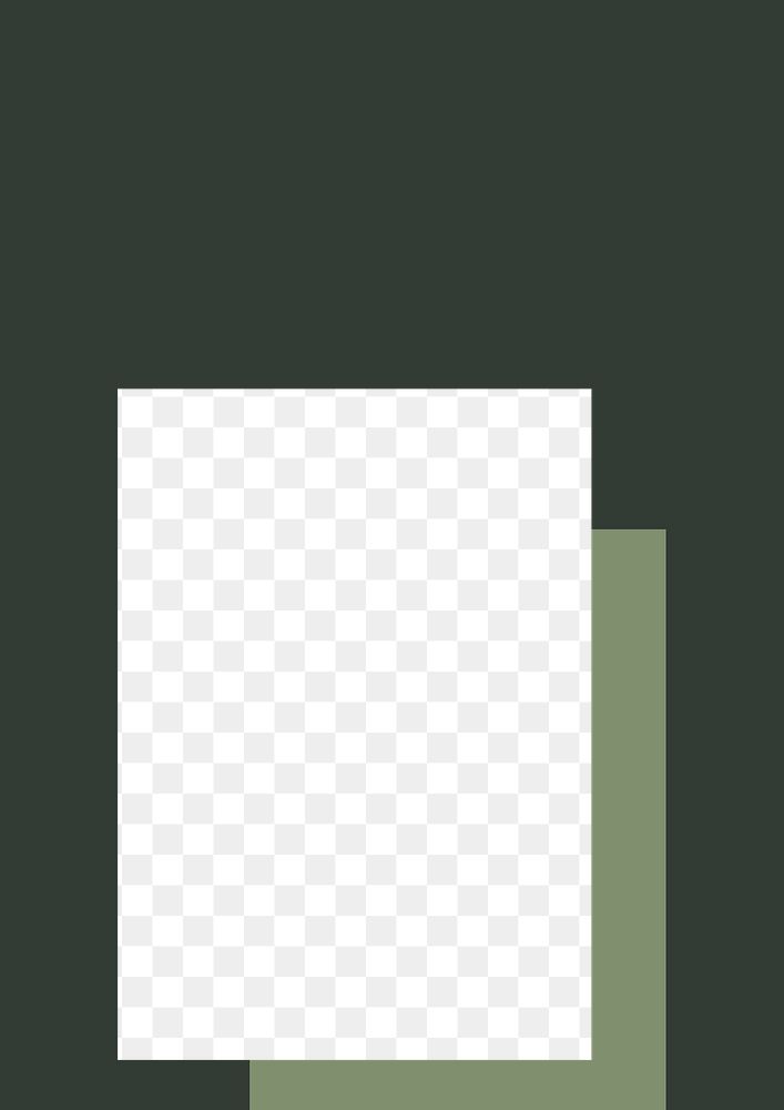 PNG green frame, transparent background
