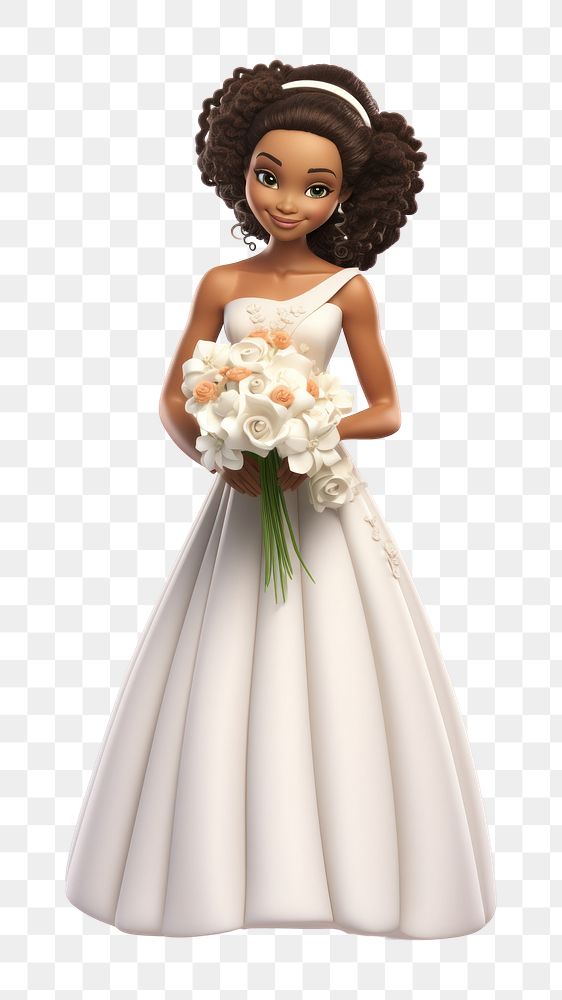 PNG Flower bride figurine wedding. AI generated Image by rawpixel.