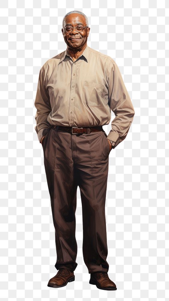 PNG Senior black man judger standing shirt adult. AI generated Image by rawpixel.
