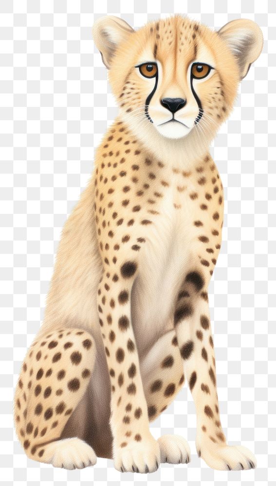 PNG Cheetah wildlife animal mammal. AI generated Image by rawpixel.