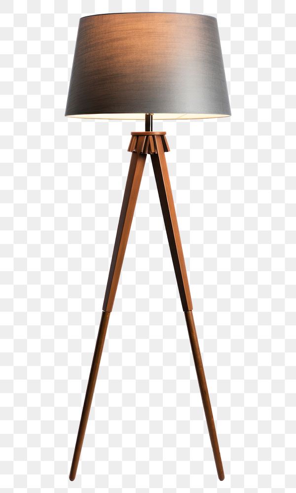 PNG Vintage floor lamp lampshade white background illuminated. AI generated Image by rawpixel.