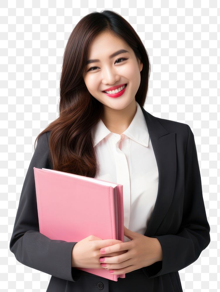 PNG Smiling young Asian business woman smiling adult smile. AI generated Image by rawpixel.