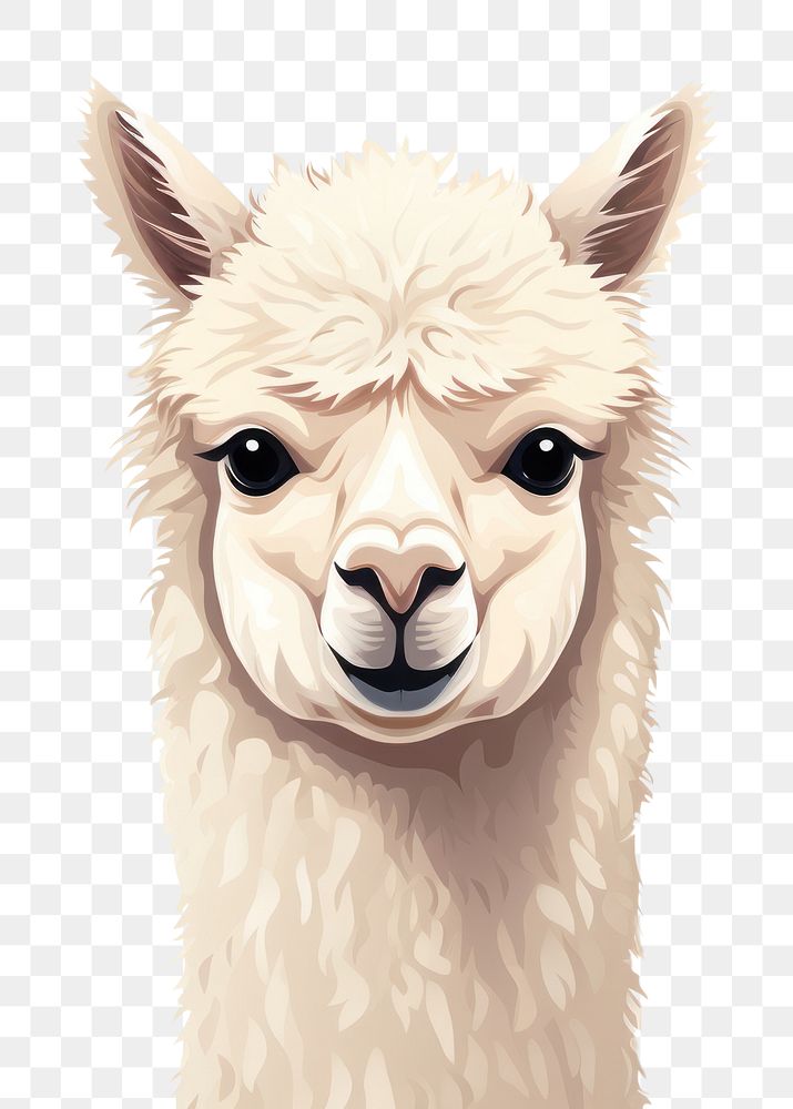 PNG Alpaca alpaca mammal animal. 