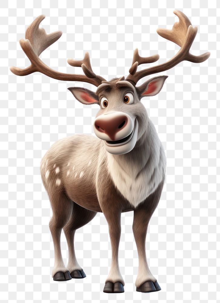 PNG Reindeer cartoon animal mammal. 