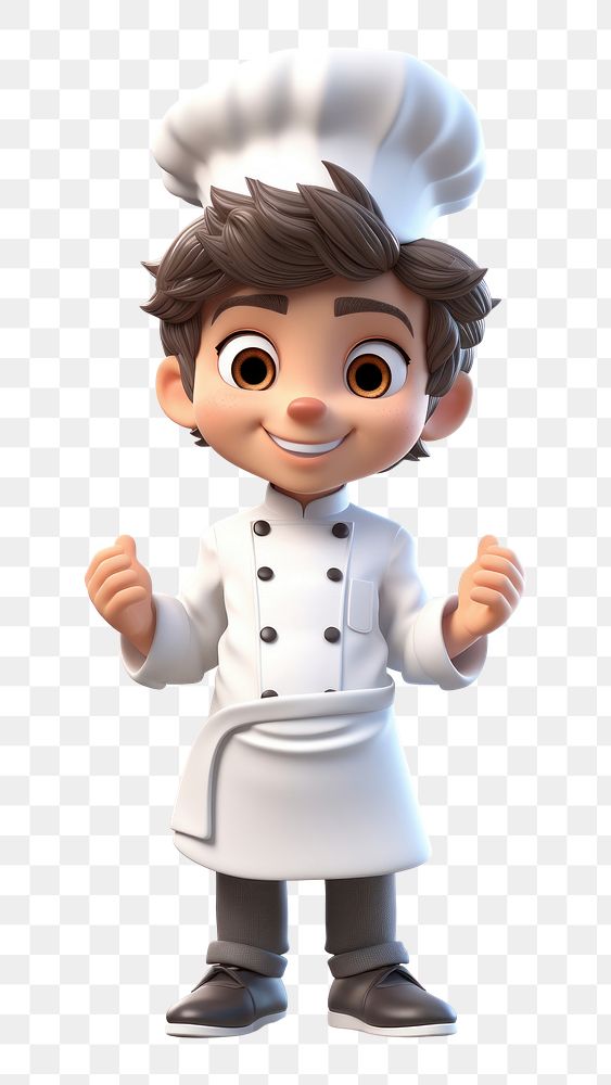 PNG Chef cartoon cute white background. AI generated Image by rawpixel.