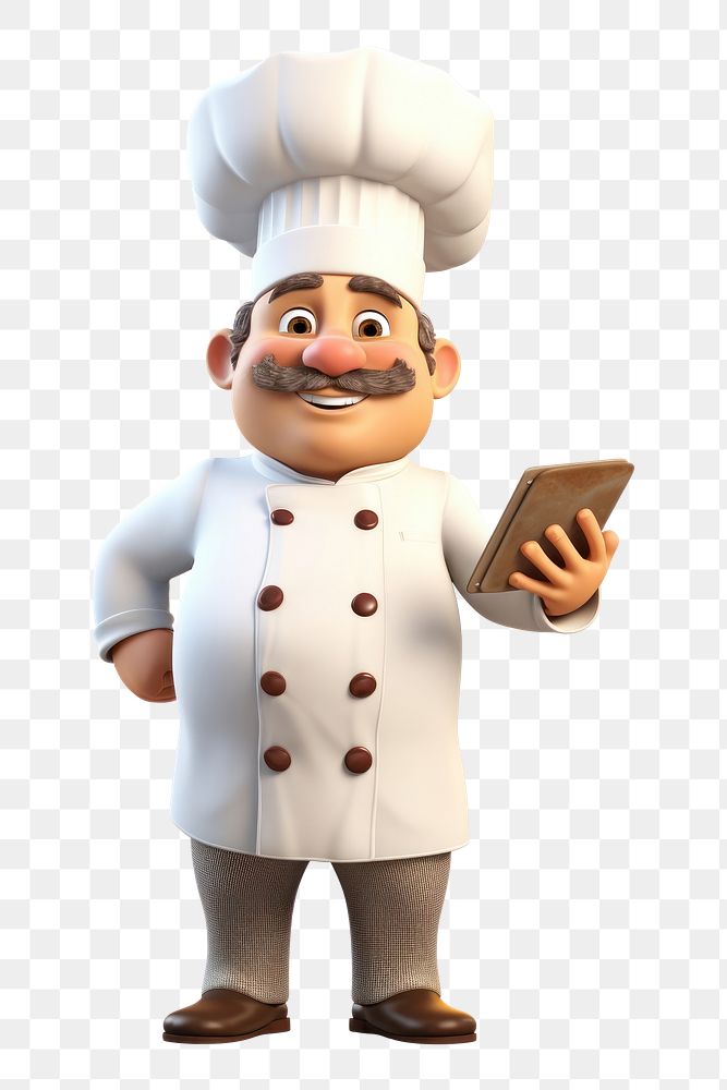 PNG Chef cartoon white background technology. AI generated Image by rawpixel.