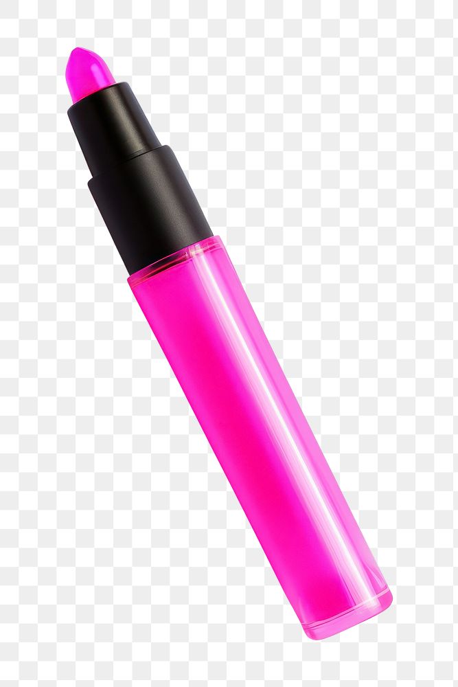 PNG Cosmetics lipstick bottle magenta. AI generated Image by rawpixel.