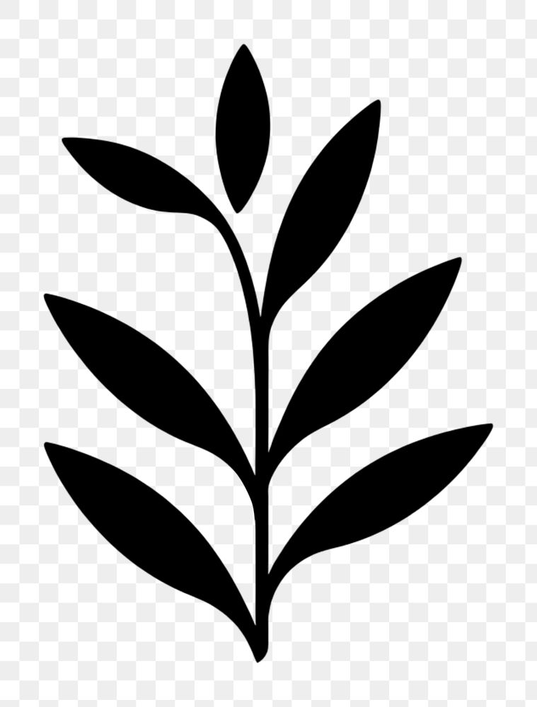 PNG Phytotherapy icon black white plant. AI generated Image by rawpixel.