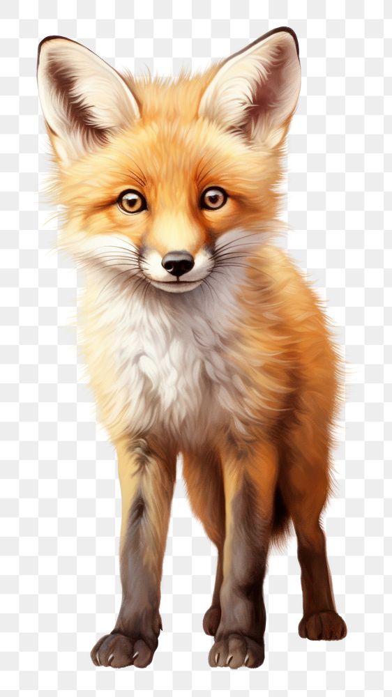 PNG Red fox animal cartoon mammal. AI generated Image by rawpixel.