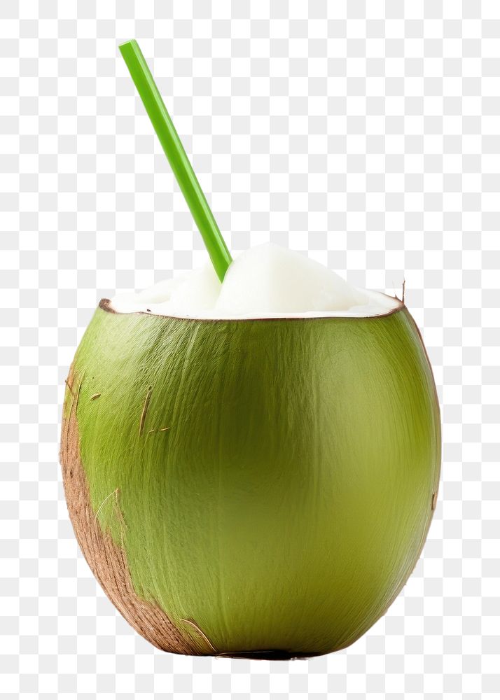 PNG Coconut fruit straw plant. 