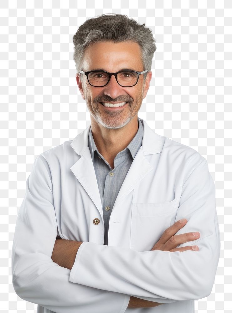 PNG  Doctor adult smile white background. 