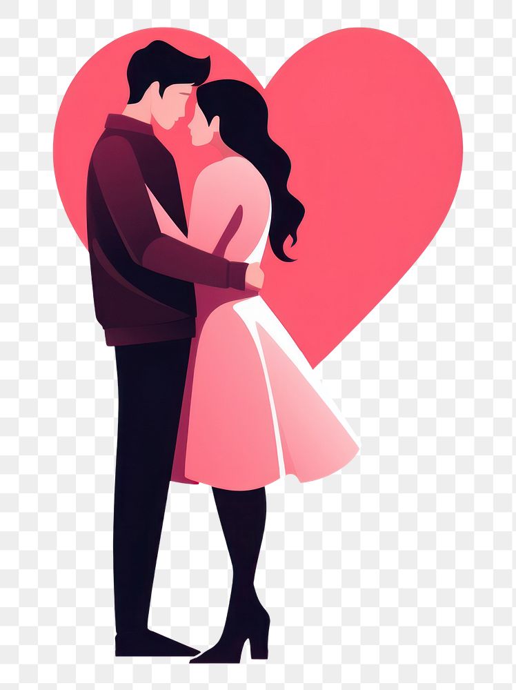 PNG Hugging couple kissing adult love. AI generated Image by rawpixel.