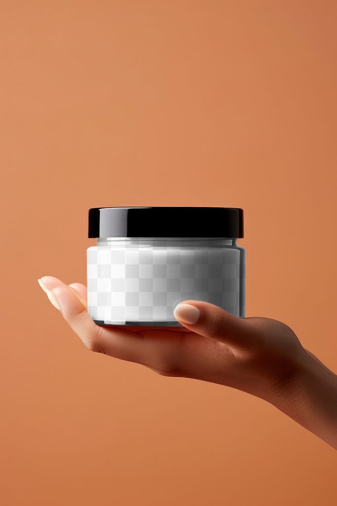 Cosmetics jar png mockup, transparent design