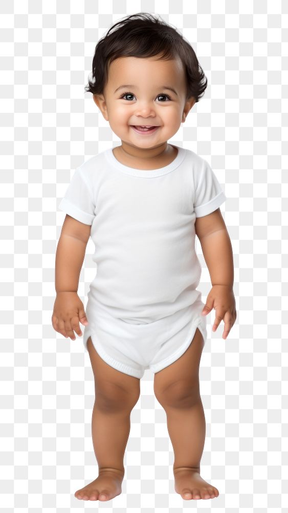 PNG Portrait standing t-shirt baby. 