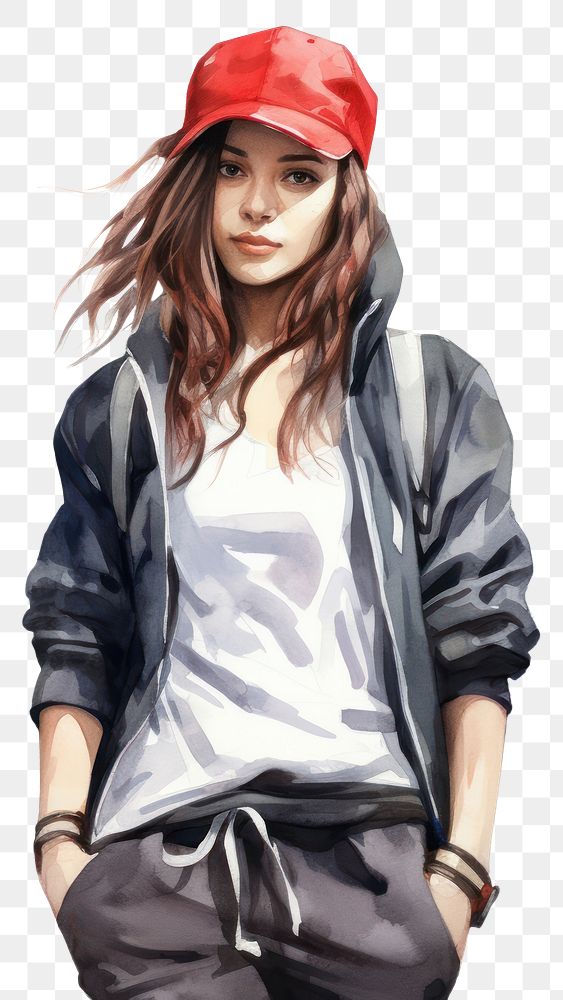 PNG Teenage girl portrait jacket adult. AI generated Image by rawpixel.
