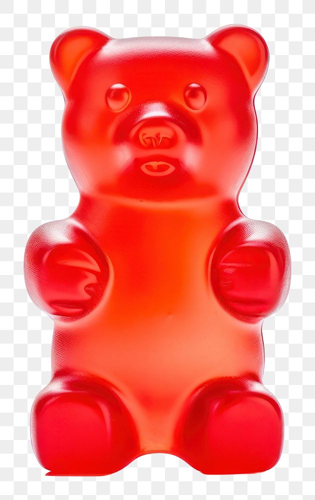 PNG Gummy bear toy white background representation. 