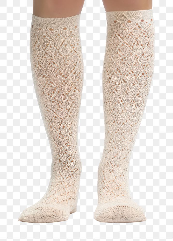 PNG High knee lacy sock clothing apparel white background. AI generated Image by rawpixel.