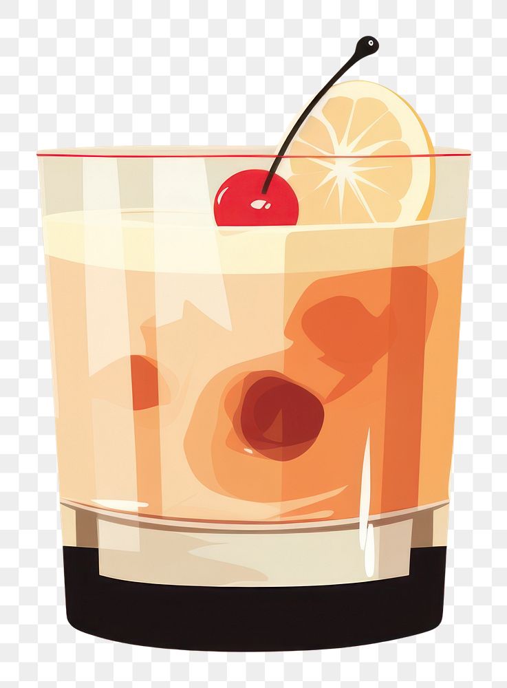 PNG New york sour cocktail drink fruit. AI generated Image by rawpixel.