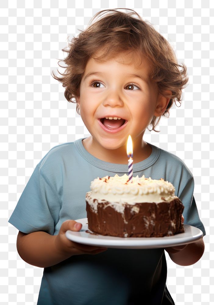 PNG Kid blowing birthday cake dessert candle party. AI generated Image by rawpixel.