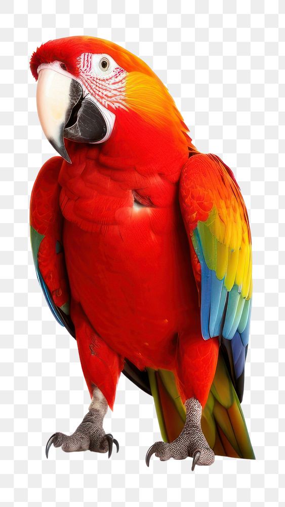 PNG  Parrot animal bird white background. AI generated Image by rawpixel.