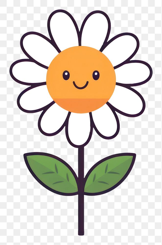 PNG  Cute png daisy flower plant. AI generated Image by rawpixel.