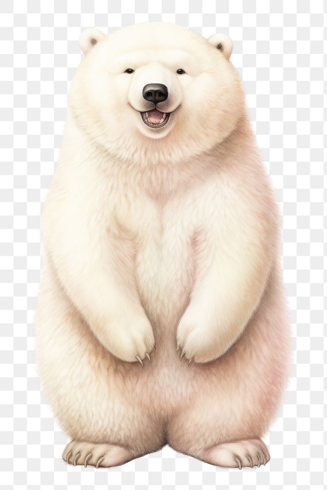 PNG  Polar bear pregnant wildlife mammal animal. AI generated Image by rawpixel.