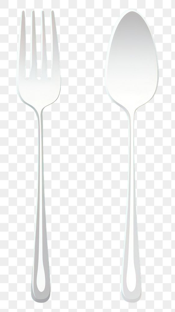 PNG Spoon fork silverware tableware. AI generated Image by rawpixel.