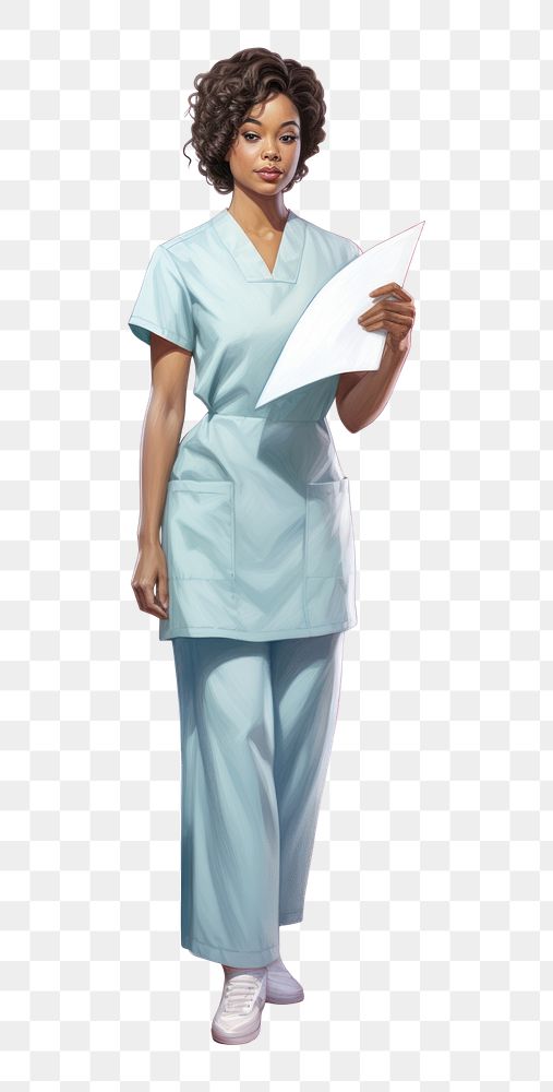 PNG Nurse stethoscope portrait. 