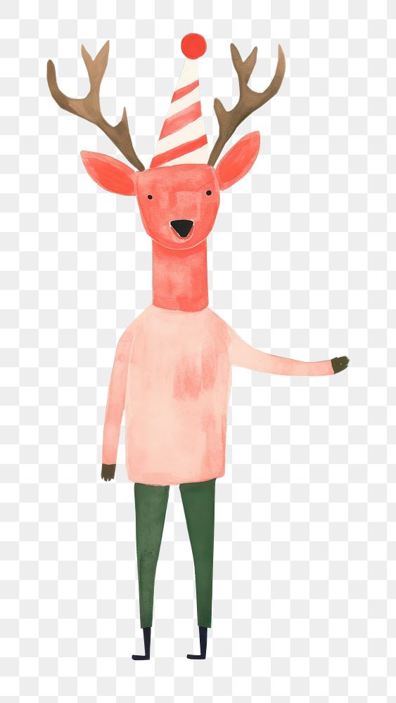 PNG Deer animal art christmas