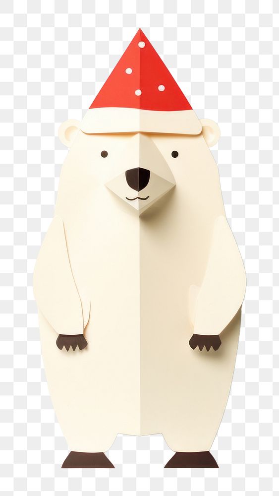 PNG Happy polar bear celebrating Christmas wearing Santa ha christmas snowman anthropomorphic. AI generated Image by…