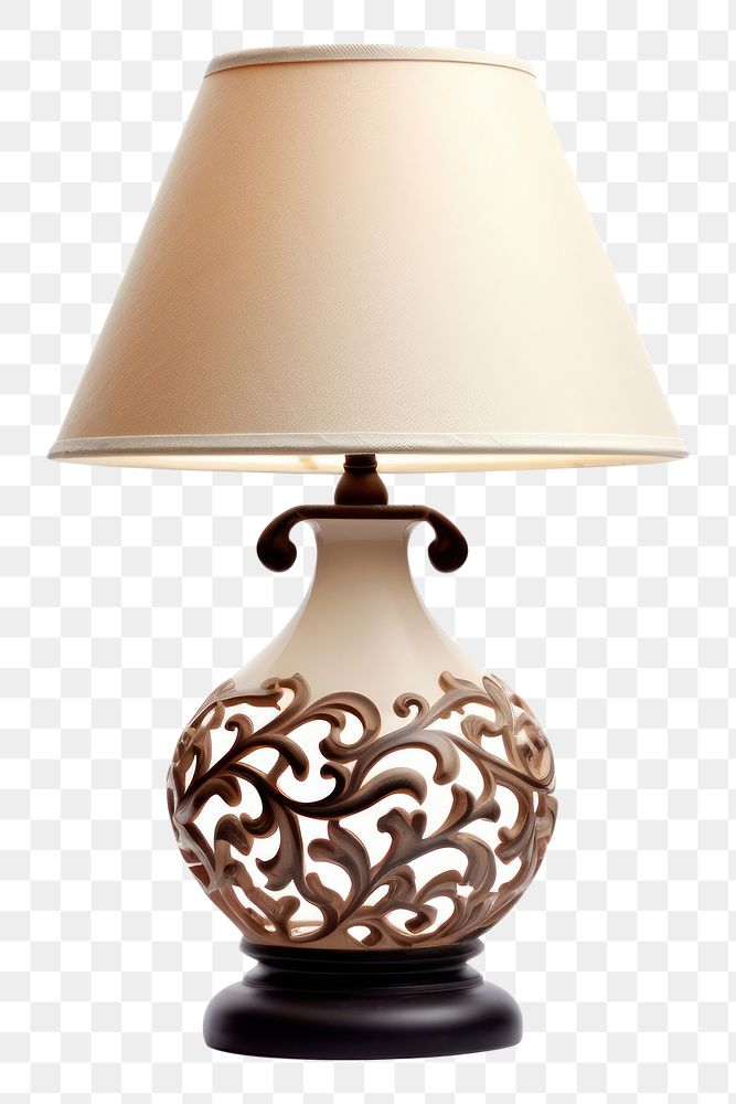 PNG Lamp lamp lampshade white background. AI generated Image by rawpixel.