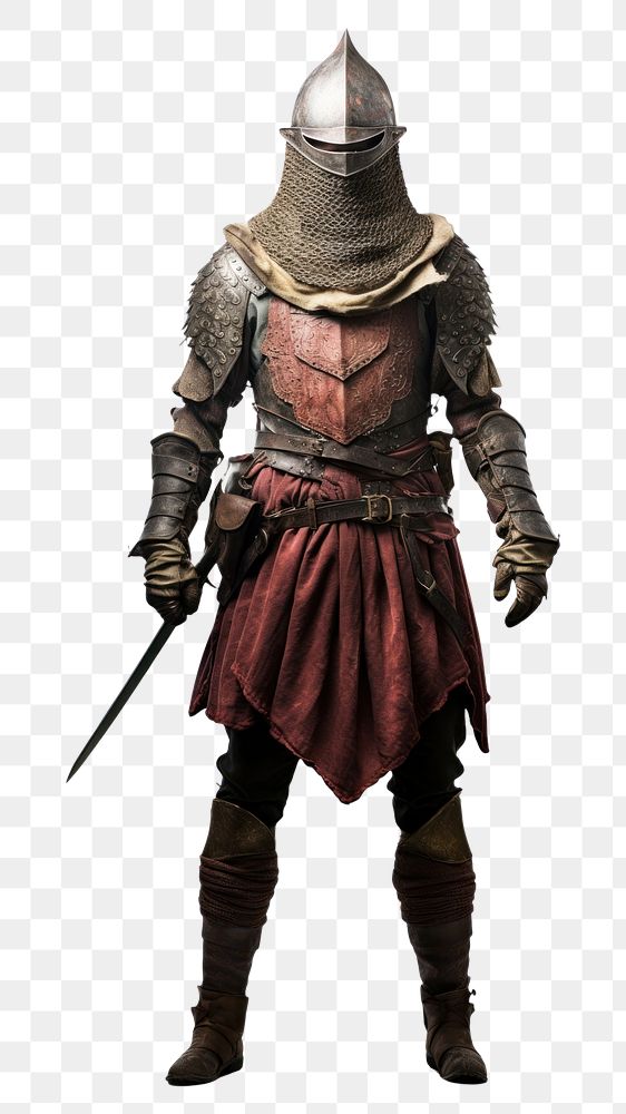 PNG Medieval pike man helmet sword adult. 