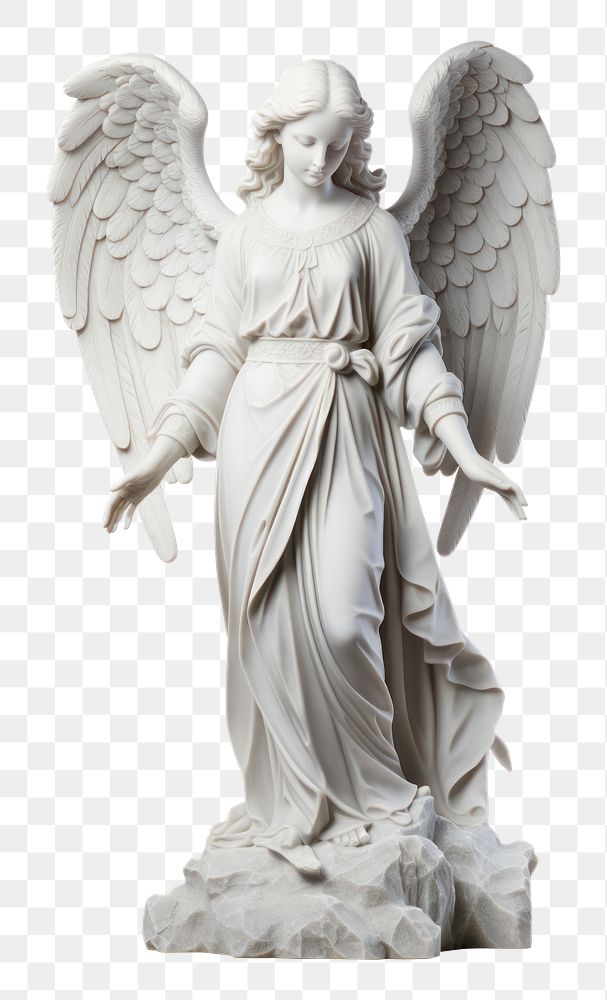 PNG Angel Statue standing angel statue white
