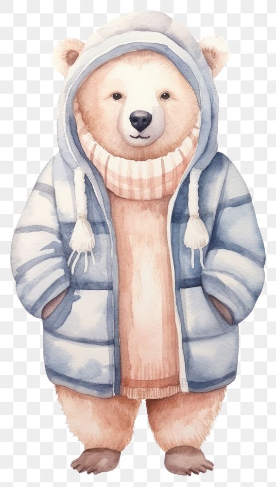 PNG Polar Bear bear sweatshirt mammal. AI generated Image by rawpixel.