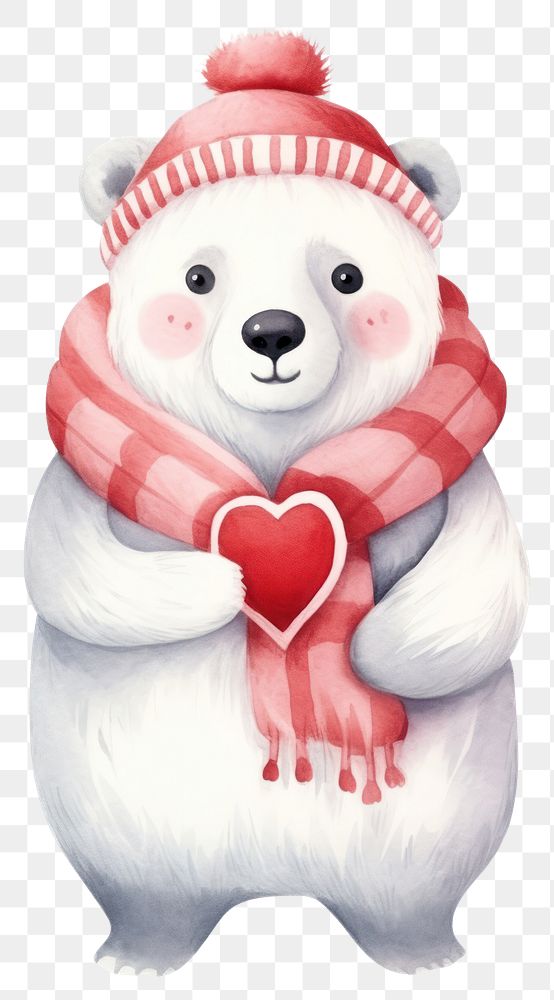 PNG Polar Bear snowman winter animal. 