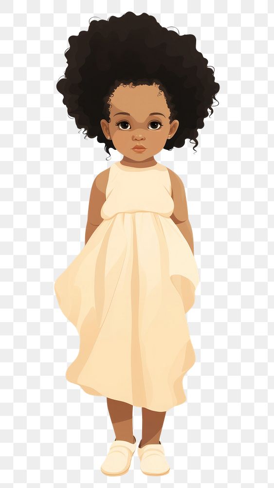 PNG African american young baby dress hairstyle innocence. AI generated Image by rawpixel.