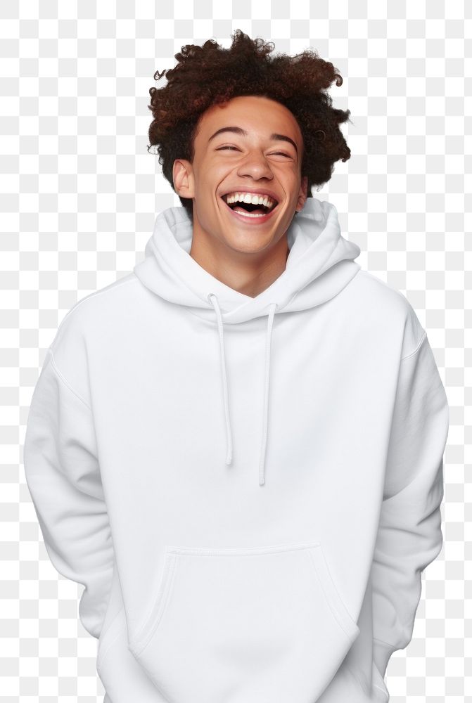 PNG Laughing sweatshirt hoodie excitement. AI generated Image by rawpixel.