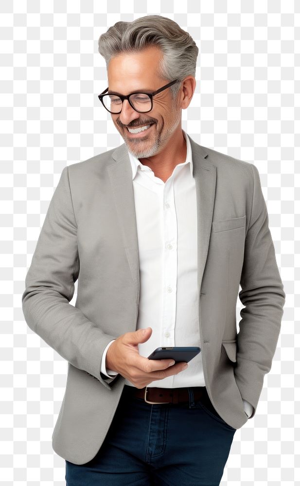 PNG Glasses blazer shirt adult