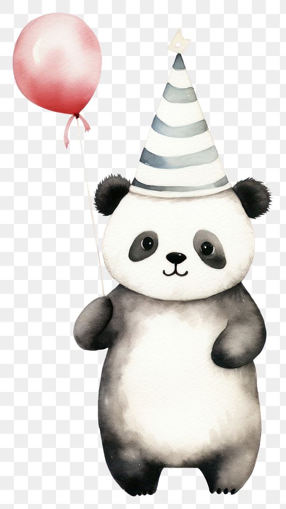 PNG Party panda character new year. 